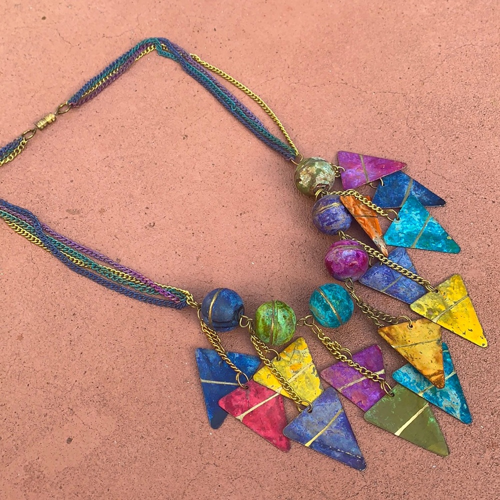 Vintage metal mama 1980 retro necklace